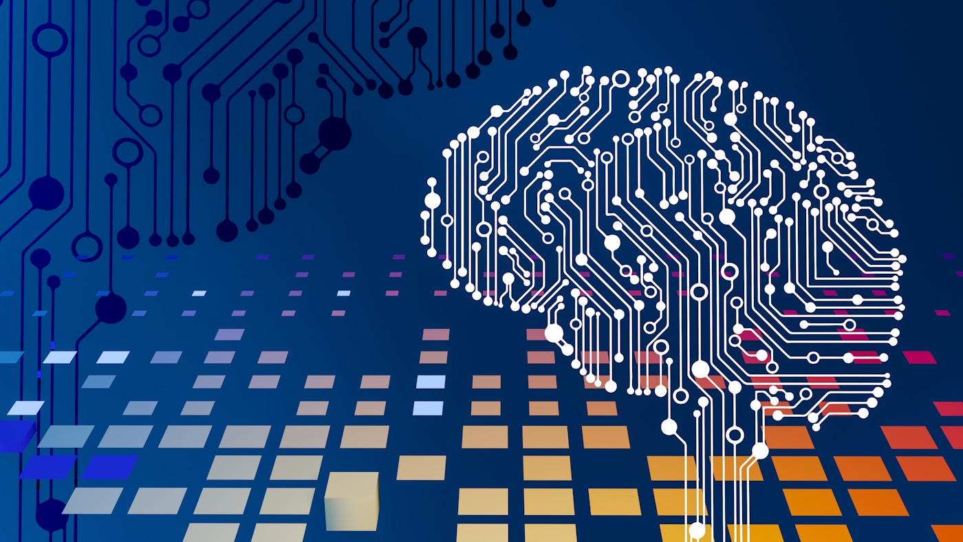 An abstract representation of artificial intelligence systems and data.