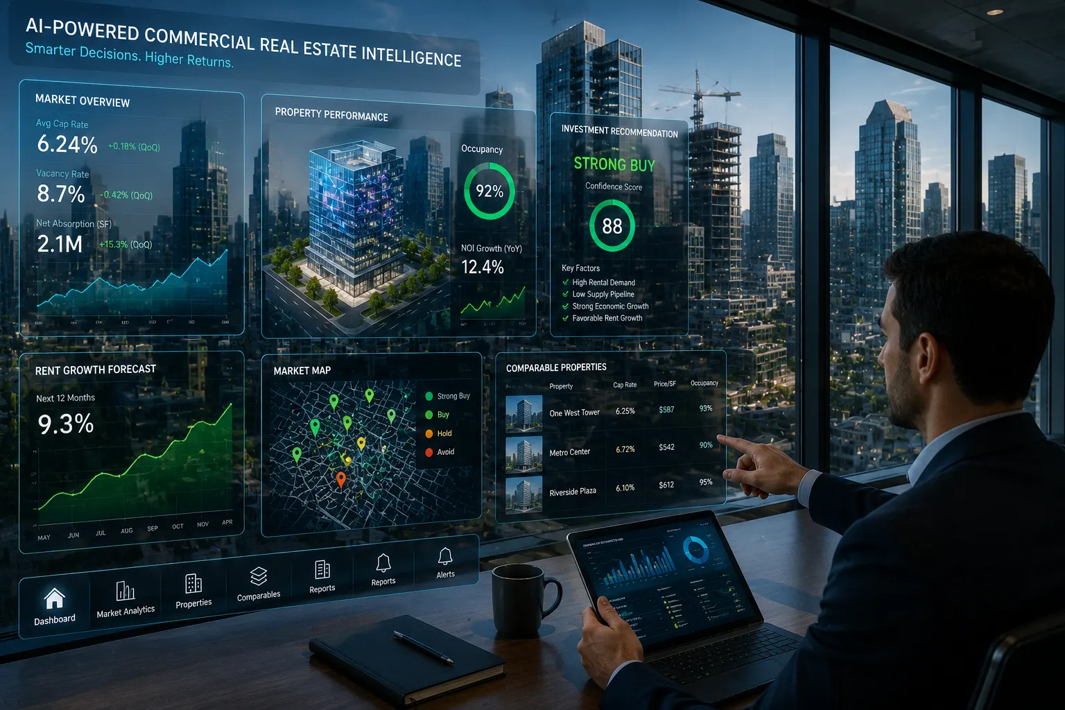 Commercial property facade representing beginner deal analysis and return metrics