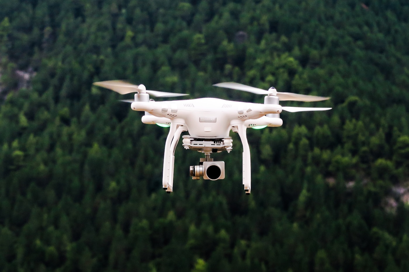 Industrial drone inspecting equipment in a warehouse facility