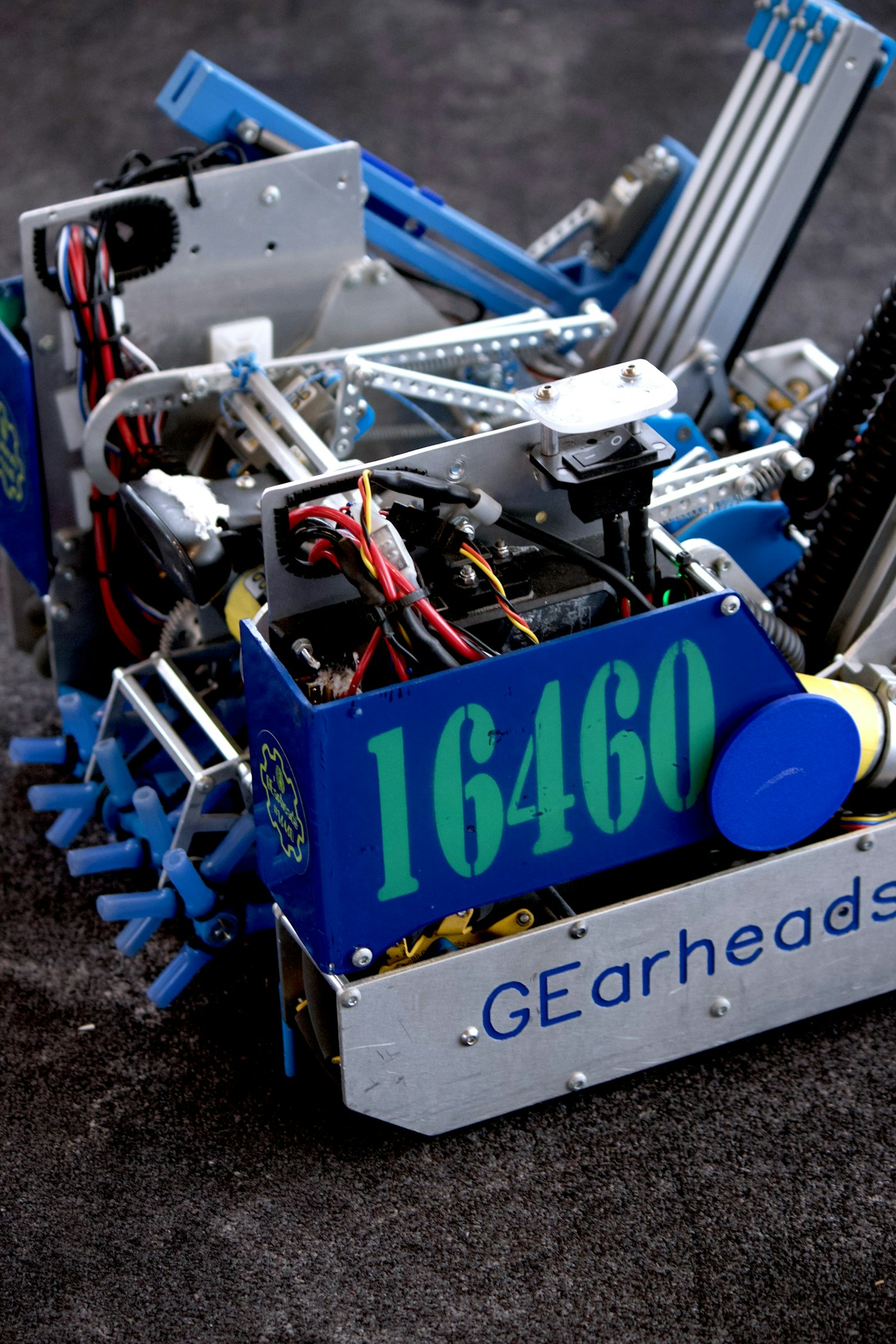An industrial robotic arm operating in a factory.